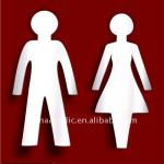 acrylic toilet sign