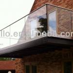 aluminum railings for balconies for 12-21.52mm glass with inox top rail al-a-8