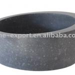 Arched Ellipse Vessel Sink - Honed Black Basalt