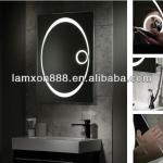 Backlit bathroom mirror with magnifying mirror LS154