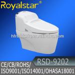 bathroom ceramic wc bowl built-in intelligent water save closet automatic sensor toilet flusher toilet seat RSD-9202