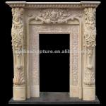 beige marble door frame with beautiful ladies MM026
