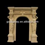 beige marble door surround sculpture AW-25