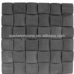 black basalt marble stone mosaic bread surface Black basalet
