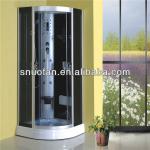Black glass steam room shower cabin price with seat FM