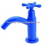 Blue Painting Stainless Basin Faucet