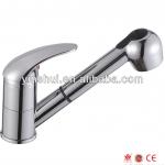 Brass and single handle cheap pull out kitchen faucet,8019-21Y YX-8019-21Y