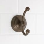 Brass Double Robe Hook in Oil Rubbed Bronze