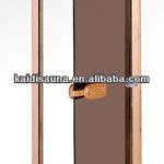 bronze tinted Glass Doors for sauna room with red cedar frame(KD-7005) KD-7005