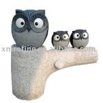 Cartoon owl stone carvings, natural stone carving rf carvings