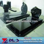 Chinese Black Granite Tombstone DL-5