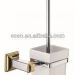 chrome and gold coating glass toilet brush holder WCG5228 WCG5228