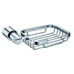 Chrome Finish Contemporary Brass Bathroom Accessories Soap Basket