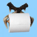 Deer Resin Antler Toilet Paper Cup Holder 2014 M100133