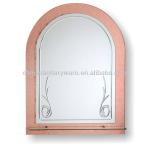 Double layer grooved arch mirror with shelf E242