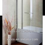 Double Overbath Screen 6mm Tempered Glass Chrome Shinning Aluminum Frame Folding Shower Door C709 709