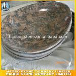 Factory Price Elliptic Brown Granite Plates For Sale HB-Factory Price Elliptic Brown Granite Plates For