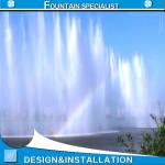 Full View of Muiscal Fountain Construction art fountain 91