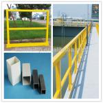 GRP handrail with industrial platform structures