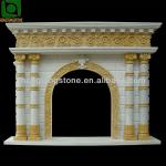 Hand Carved Indoor Marble Fireplace HT-L-BL003(marble fireplace)