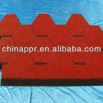 hexagonal fiber glass asphalt shingle