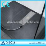 Honed black granite shower tray ST001