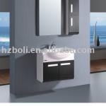 Hot&unique PVC bathroom vanity bathroom cabinet with ceramic basin BL-505