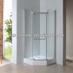 HTSE-601-6 diamond design pivot door 8mm glass shower enclosure