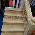 Interior G682 milky yellow grainte stairs railing designs GL-Stair case and treads