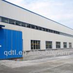 Large span prefab steel structural frame warehouse
