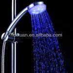 LED hand shower Head with New And High quality 6 LED 7 Color Heat Sensor LED Hand Shower Head