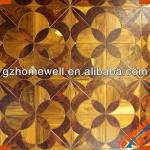 luxury burl and teak wood parquet Flooring