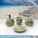 Luxury shell funny bathroom accessories wholesale polyresin bathroom set EA0067