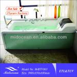 M-BTV003 Top Luxury factory made acrylic square whirlpool bath tub with TV M-BTV003