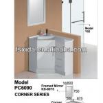 MDF corner bathroom cabinet