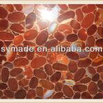 Nature semi precious gem stone polished custome red agate gemstone countertops/table tops SY02-018