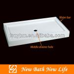 new model rectangular acrylic shower tray with centre drainer hole BT-039