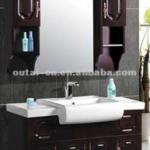 oak wood hanging bathroom combo vanity solid wood bathroom vanity OT-1810