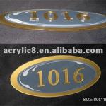 oval shape acrylic door sign