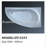 plain acrylic bathtub OT3331L/R 160*90cm(common bathtub)