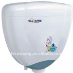 Plastic flush mechanism toilet water tank
