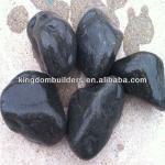 Polished black pebble for garden and landscaping Black pebble