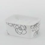 Polyresin Rose Diamand plastic Soap Dish BP4810WT/BK