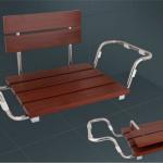 solid wood stainless steel bracket adjustable bathtub seat HTBS-04