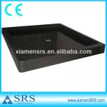 Square black stone resin shower tray ST003