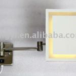 Square Signle Side Rocker Arm LED Wall Mounted Mirror
