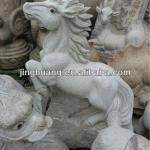 Stone outdoor horse statues