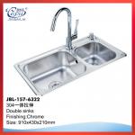 SUS304 double sink bathroom vanity unit JBL-157-6322