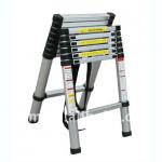 Telescopic aluminium Ladder QH-D7+9 with EN131,easy use double aluminum extension ladder QH-D7+9