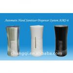 Touch free hand sanitizer dispenser system